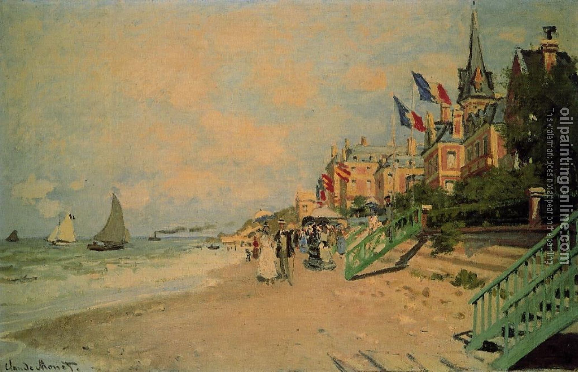 Monet, Claude Oscar - The Beach at Trouville